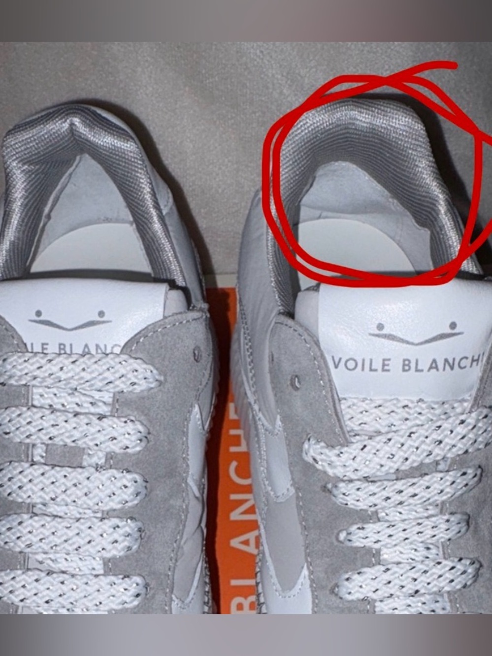 VOILE BLANCHE Lana Fresh Metallic Sneaker in Silver Grey - Picture 12 of 16